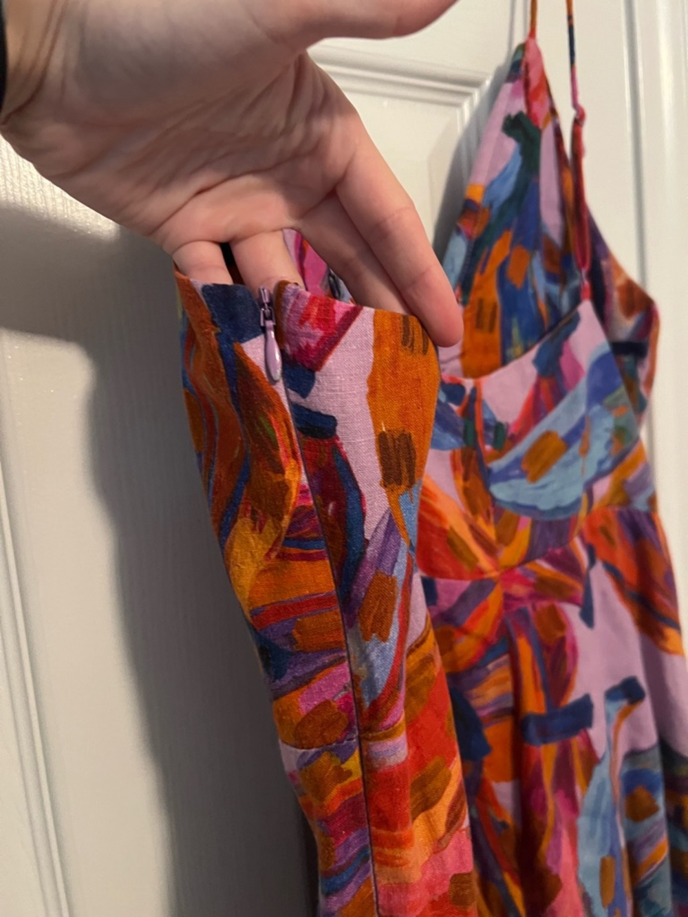 Farm Rio Vibrant Abstract Print Dress - Picture 4 of 8